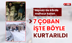 Mersin’de mahsur kalan 7 çoban kurtarıldı