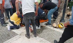 Kestiği dalı ayağıyla iterken düşen işçi ağır yaralandı