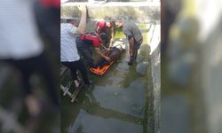 Dengesini kaybetti sulama kanalına düştü: Yaşlı vatandaş böyle kurtarıldı