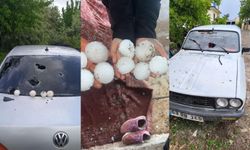 Şanlıurfa’da kar topu büyüklüğünde dolu yağdı: Ekili araziler ve araçlar zarar gördü