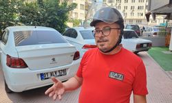 Otomobil sürücüsüne ‘kask' cezası şoku