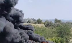 Otoyolda yolcu otobüsü alev alev yandı