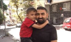 Kahraman baba oğlunu ezilmekten kurtardı