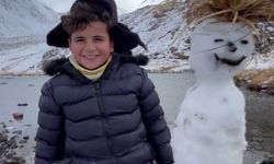 Keşiş Dağı'nda mevsimin ilk kardan adamı yapıldı