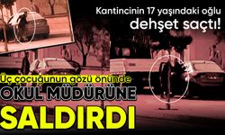 Okul müdürünü üç çocuğunun gözü önünde vurduğu anları kayda aldırdı