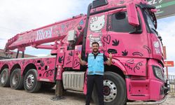 Kızının sözlerinden ilham aldı vinçleri rengarenk yaptı