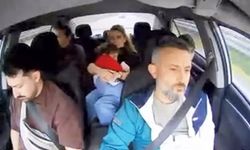 Taksi şoförü, 6 kişinin canını ustaca manevrayla kurtardı