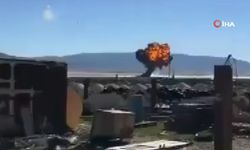 ABD'de F-16C savaş uçağı çöle düştü