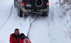 Karın tadını lastikle kayarak çıkardılar