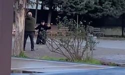 Kızına şantaj yapan kişiyi lise bahçesinde tabancayla rehin aldı