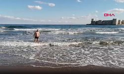 Mersin'de aralık sonunda deniz keyfi