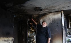 Depremzede yaşlı çiftin yaşadığı konteyner yandı