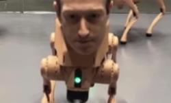 Mark Zuckerberg'in yüzünü taşıyan robot köpek!