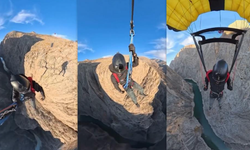 Karanlık Kanyon’da base jump atlayışı nefes kesti