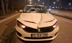 Bursa'da akıl almaz trafik kazası: Demir bariyerler araçların üzerine düştü