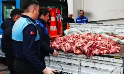 Mersin'de kamyonette 500 kilogram bozuk et ele geçirildi