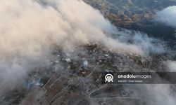 Mersin'de sis bulutu dronla görüntülendi