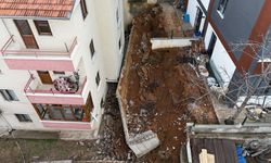 Ankara'da istinat duvarı yıkıldı: 5 apartman boşaltıldı