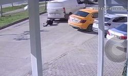 Yolun ortasında cep telefonu ile ilgilenen yayaya kamyonet çarptı