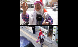 75 yaşındaki Satı teyze: “Özel günlerde bayrağımı alır, sokağa çıkıp gezerim”