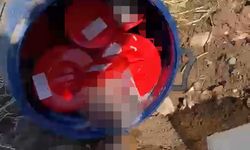 Mezarlıktaki plastik varilde 21 insan cenini bulundu