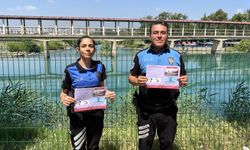 Mersin'de yasak olmasına rağmen baraj gölünde yüzenlere karşı denetim yapıldı