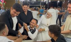 Düğünde ilginç anlar: Düğünün ortasında okey masası kuruldu