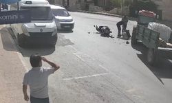 BİR ANDA ÖNÜNE ÇIKTI! MOTOSİKLET SÜRÜCÜSÜ HASTANELİK OLDU