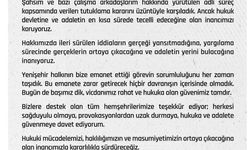 Özyiğit’ten Tutukluluğu Sonrası İlk Mesaj: “Başımız Dik, Vicdanımız Rahat”