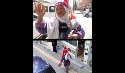75 yaşındaki Satı teyze: “Özel günlerde bayrağımı alır, sokağa çıkıp gezerim”