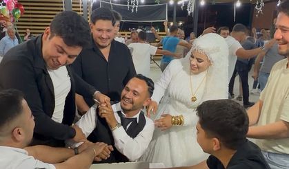 Düğünde ilginç anlar: Düğünün ortasında okey masası kuruldu
