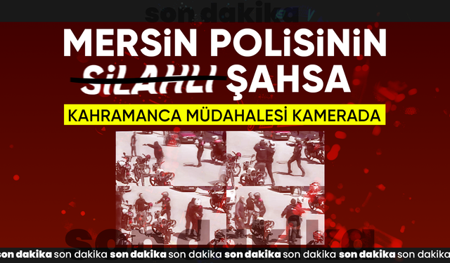 Polisin silahlı şahsa kahramanca müdahalesi kamerada