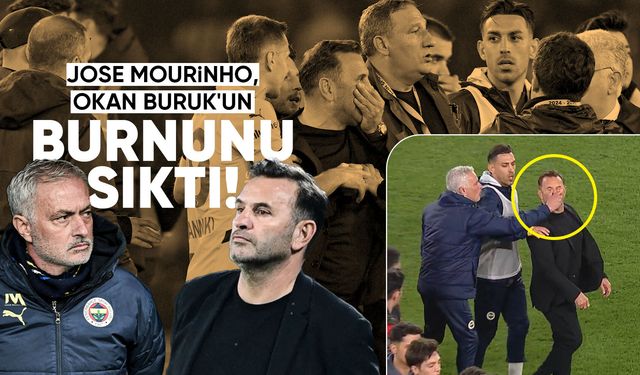 Jose Mourinho, maçtan sonra Okan Buruk'un burnunu sıktı