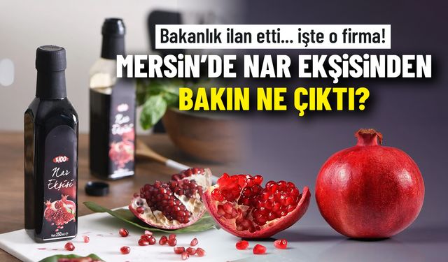 Bakanlık açıkladı, Mersin’de nar ekşisinden bakın ne çıktı