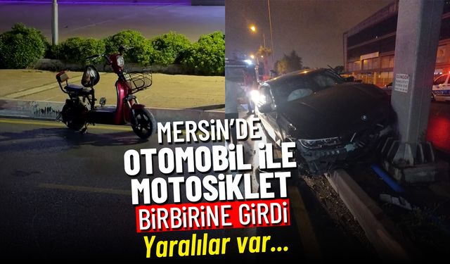 Otomobil ile akülü motor çarpıştı: 2’si ağır 3 yaralı