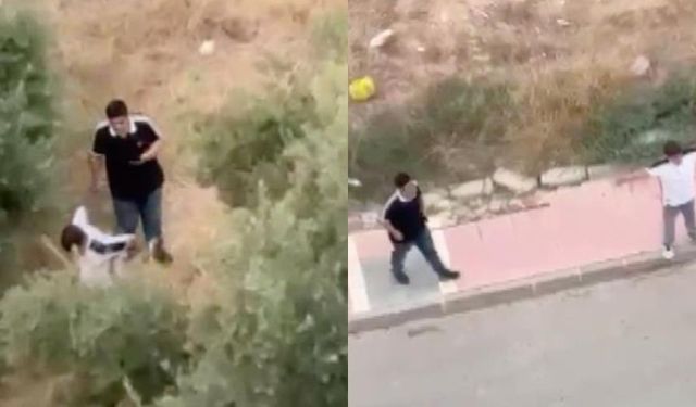 Çocukların tabanca ile tehlikeli oyunu kamerada