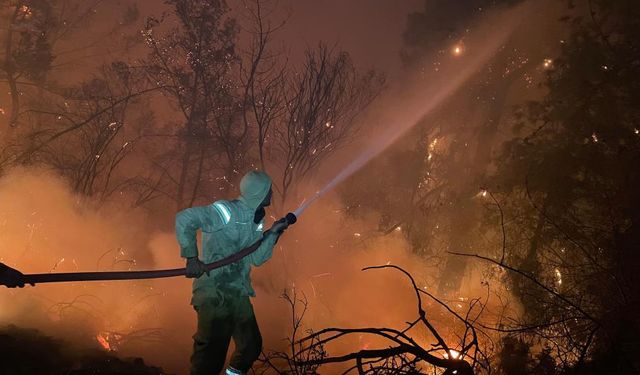 Muğla’da alevli gece