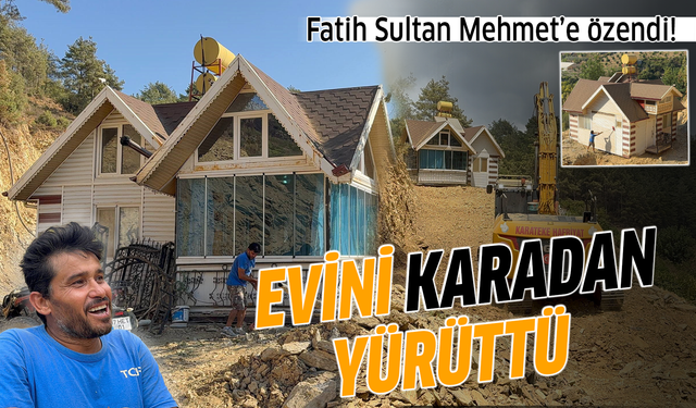 Evini karadan yürüttü!