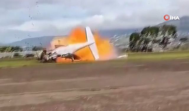 Venezuela'da bir uçak havalandıktan saniyeler sonra düştü: 2 ölü
