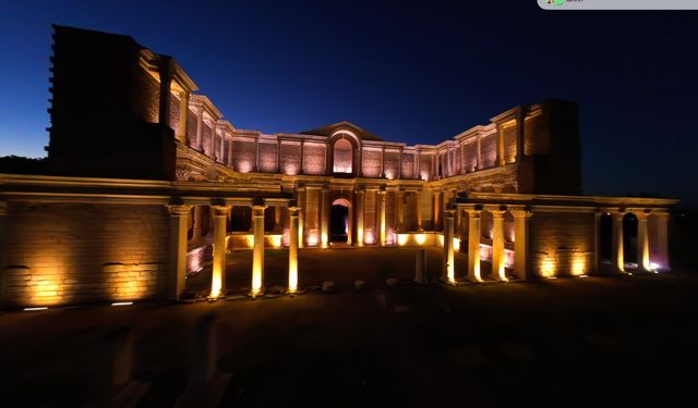 Paranın ilk basıldığı yer olan Sardes Antik Kenti artık gece de parlıyor