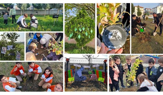 Fidanlar, ‘Atatürk ve Vatan Sevgisi’ mesajlarıyla toprağa bırakıldı