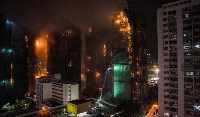 Hong Kong'daki yangın faciasında ölü sayısı 55'e yükseldi