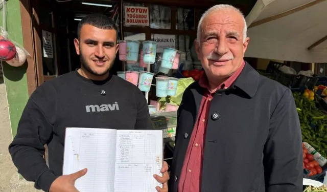 "Kimse bilmesin, Allah bilsin" diyerek 150 bin liralık veresiye defterini kapattı