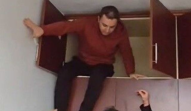 Aranan şahsın yakalandığı yer pes dedirtti