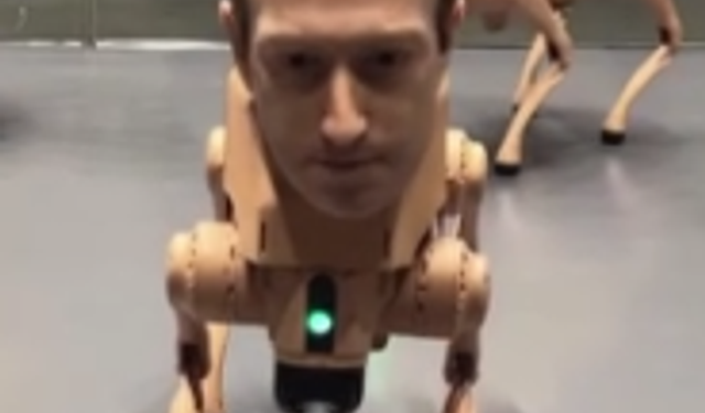 Mark Zuckerberg'in yüzünü taşıyan robot köpek!