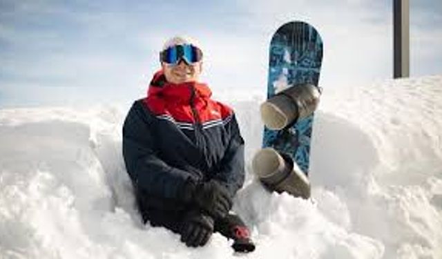 2 bacağı olmayan ‘balık adam’ın kayak tutkusu