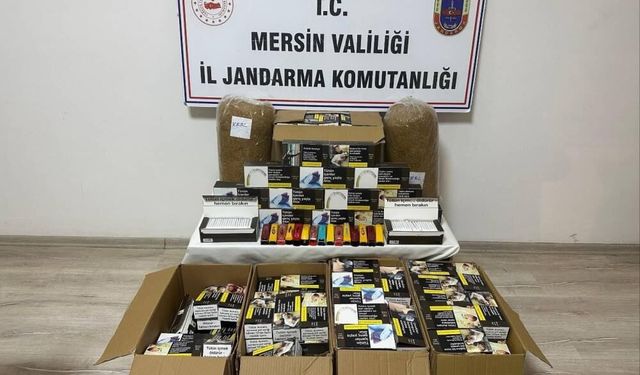 Mersin’de kaçak makaron operasyonu: 2 gözaltı