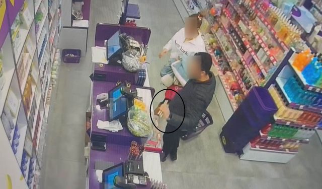 Kozmetik markette 3 aylık süreçte 1 milyon 200 bin TL'lik ürün çaldılar