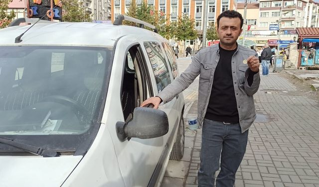 Aracını altın karşılığında satışa çıkardı!