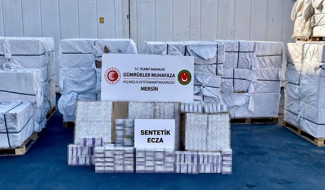Mersin Limanında dev ilaç operasyonu